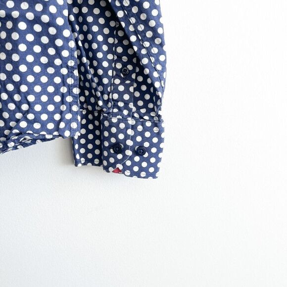 John Lennon Men's Button Shirt Polka Dots Long Sleeve Blue White XL - Picture 5 of 9